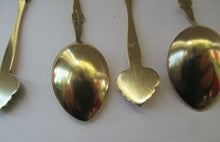 Load image into Gallery viewer, Set of Six Norwegian Silver Gilt Demitasse or Espresso Spoons
