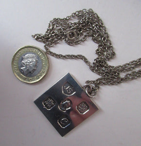 Jack Spencer Sterling Silver Ingot Pendant and Chain
