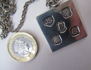 Jack Spencer Sterling Silver Ingot Pendant and Chain