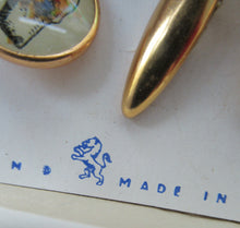 Load image into Gallery viewer, 1950s LYON BRAND Round Cufflinks with Dog&#39;s Head Decoration 

