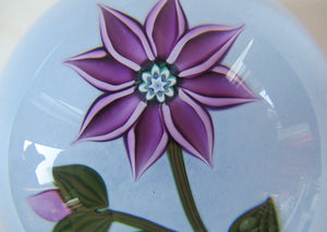 Scottish Paperweight Peter McDougall Pink Flower 2014