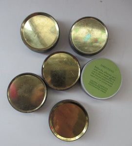 SIX Vintage 1930s Ointment Tins. Chemist Shop Interest. Most with Contents