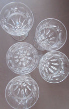 Load image into Gallery viewer, 1930s / 1940s Set of Six Webb Corbett Tall Crystal Engraved Wine Glasses
