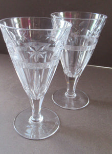 1930s / 1940s Set of Six Webb Corbett Tall Crystal Engraved Wine Glasses