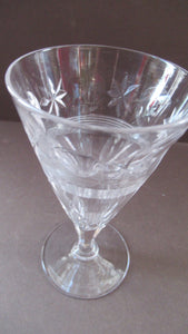 1930s / 1940s Set of Six Webb Corbett Tall Crystal Engraved Wine Glasses