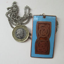 Load image into Gallery viewer, Vintage Scottish Jewellery John Leman Copper and Enamel Pendant
