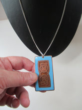 Load image into Gallery viewer, Vintage Scottish Jewellery John Leman Copper and Enamel Pendant
