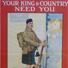 Load image into Gallery viewer, GENUINE Antique WWI Recruitment Poster. Published 1914. Wee Scrap O&#39; Paper by Lawson Wood (1878 - 1957)
