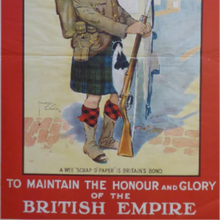 Load image into Gallery viewer, GENUINE Antique WWI Recruitment Poster. Published 1914. Wee Scrap O&#39; Paper by Lawson Wood (1878 - 1957)
