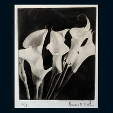 Load image into Gallery viewer, Contemporary SCOTTISH ART. Norman McBeath, RSA. Original Photogravure print. Artist's proof. Lilies. SIGNED in pencil
