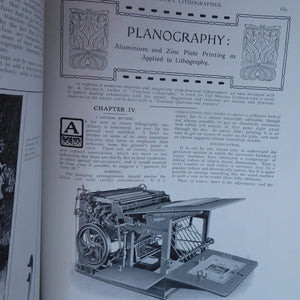 RARE 1905 ART MAGAZINE. The Modern Lithographer. Published London July 1905; Includes Genuine Art Nouveau Lithograph