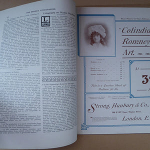 RARE 1905 ART MAGAZINE. The Modern Lithographer. Published London July 1905; Includes Genuine Art Nouveau Lithograph