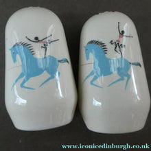 Load image into Gallery viewer, Fabulous 1950s Beswick CIRCUS PATTERN Ceramic Cruet Set and Stand
