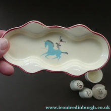 Load image into Gallery viewer, Fabulous 1950s Beswick CIRCUS PATTERN Ceramic Cruet Set and Stand
