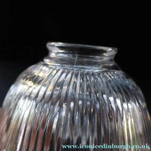 Load image into Gallery viewer, Fine Vintage HOLOPHANE Style Ribbed Glass Pendant Lamp Shade with Brass Hanging Fitment
