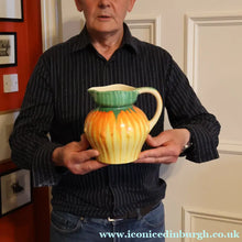 Load image into Gallery viewer, Large 1930s TUDOR Ceramics Art Deco Colourful Dripware Jug. Height 6 1/2 inches
