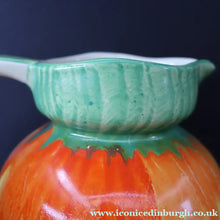 Load image into Gallery viewer, Large 1930s TUDOR Ceramics Art Deco Colourful Dripware Jug. Height 6 1/2 inches
