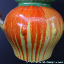 Load image into Gallery viewer, Large 1930s TUDOR Ceramics Art Deco Colourful Dripware Jug. Height 6 1/2 inches
