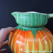 Load image into Gallery viewer, Large 1930s TUDOR Ceramics Art Deco Colourful Dripware Jug. Height 6 1/2 inches
