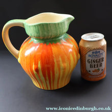 Load image into Gallery viewer, Large 1930s TUDOR Ceramics Art Deco Colourful Dripware Jug. Height 6 1/2 inches
