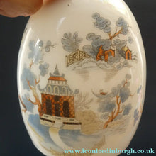 Load image into Gallery viewer, Vintage SINGLE Glass Shade. Opaque White Glass with Transfer Printed WILLOW PATTERN Design
