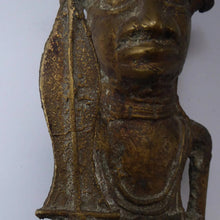 Load image into Gallery viewer, AFRICAN Benin Bronze, NIGERIA. Figurine / Sculpture of a Warrior Holding a Spear. 11 3/4 inches
