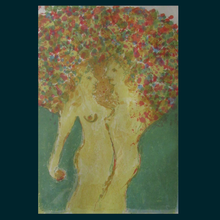 Load image into Gallery viewer, SCOTTISH ART. 1960s Limited Edition Colour Lithograph by Sylvia von Hartmann. Adam and Eve. Signed &amp; dated in pencil
