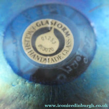 Load image into Gallery viewer, GLASFORM Paperweight by John Ditchfield. Iridescent Lily Pad with Silver Dragonfly Embellishment

