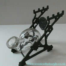 Load image into Gallery viewer, Aesthetic Movement. Antique Cast Iron Inkwell and Dip Pen Stand with Glass Snail Inkwell
