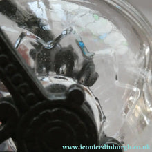 Load image into Gallery viewer, Aesthetic Movement. Antique Cast Iron Inkwell and Dip Pen Stand with Glass Snail Inkwell

