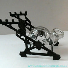 Load image into Gallery viewer, Aesthetic Movement. Antique Cast Iron Inkwell and Dip Pen Stand with Glass Snail Inkwell
