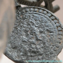 Load image into Gallery viewer, Aesthetic Movement. Antique Cast Iron Inkwell and Dip Pen Stand with Glass Snail Inkwell
