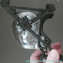 Load image into Gallery viewer, Aesthetic Movement. Antique Cast Iron Inkwell and Dip Pen Stand with Glass Snail Inkwell
