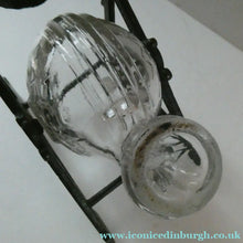 Load image into Gallery viewer, Aesthetic Movement. Antique Cast Iron Inkwell and Dip Pen Stand with Glass Snail Inkwell
