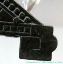 Load image into Gallery viewer, Aesthetic Movement. Antique Cast Iron Inkwell and Dip Pen Stand with Glass Snail Inkwell
