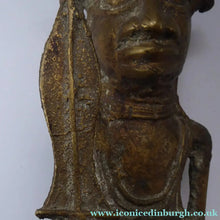Load image into Gallery viewer, AFRICAN Benin Bronze, NIGERIA. Figurine / Sculpture of a Warrior Holding a Spear. 11 3/4 inches
