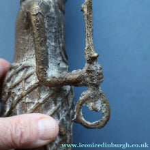 Load image into Gallery viewer, AFRICAN Benin Bronze, NIGERIA. Figurine / Sculpture of a Warrior Holding a Spear. 11 3/4 inches
