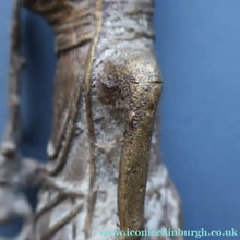 Load image into Gallery viewer, AFRICAN Benin Bronze NIGERIA. Figurine / Sculpture of a Warrior Holding a Spear. 11 3/4 inches - Bronze Sculpure
