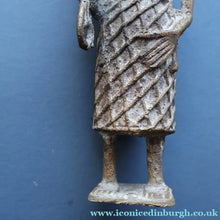 Load image into Gallery viewer, AFRICAN Benin Bronze, NIGERIA. Figurine / Sculpture of a Warrior Holding a Spear. 11 3/4 inches
