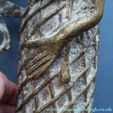 Load image into Gallery viewer, AFRICAN Benin Bronze, NIGERIA. Figurine / Sculpture of a Warrior Holding a Spear. 11 3/4 inches
