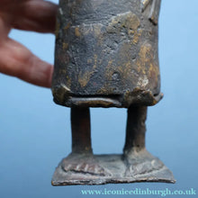Load image into Gallery viewer, AFRICAN Benin Bronze, NIGERIA. Figurine / Sculpture of a Woman Holding a Stick to Grind Grain.  8 1/4 inches
