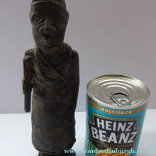 Load image into Gallery viewer, AFRICAN Benin Bronze, NIGERIA. Figurine / Sculpture of a Woman Holding a Stick to Grind Grain.  8 1/4 inches
