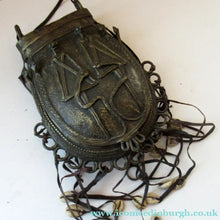 Load image into Gallery viewer, Antique Benin Nigeria Bronze Ovoid Metal Pouch or Bag. Figures and Snakes
