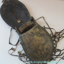 Load image into Gallery viewer, Antique Benin Nigeria Bronze Ovoid Metal Pouch or Bag. Figures and Snakes
