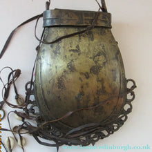 Load image into Gallery viewer, Antique Benin Nigeria Bronze Ovoid Metal Pouch or Bag. Figures and Snakes
