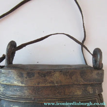 Load image into Gallery viewer, Antique Benin Nigeria Bronze Ovoid Metal Pouch or Bag. Figures and Snakes
