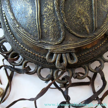 Load image into Gallery viewer, Antique Benin Nigeria Bronze Ovoid Metal Pouch or Bag. Figures and Snakes
