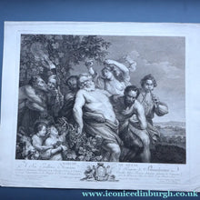 Load image into Gallery viewer, After Peter Paul RUBENS; 1775 Original OLD MASTER Copperplate Engraving. Marche de Silene. Engraved by Nicolas de
