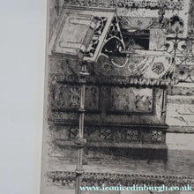 Load image into Gallery viewer, 1928 Etching of Rosslyn Chapel by Albany E. Howarth. Signed in Pencil

