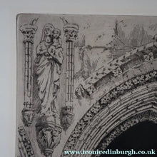 Load image into Gallery viewer, 1928 Etching of Rosslyn Chapel by Albany E. Howarth. Signed in Pencil
